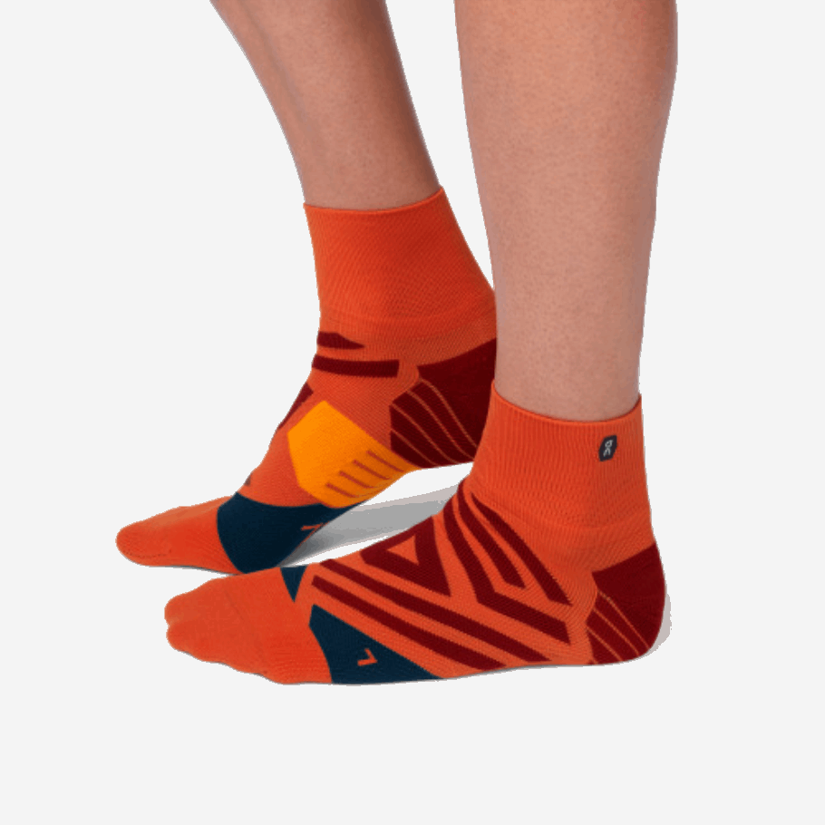 On Running Mid Sock Rust-Navy