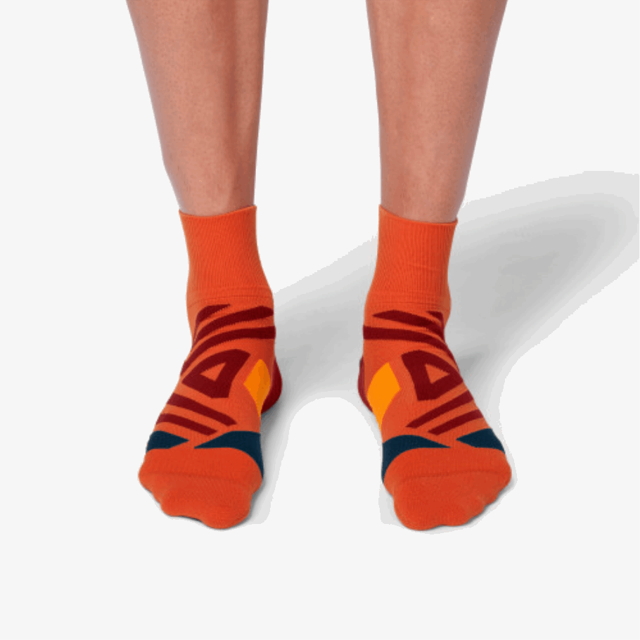 On Running Mid Sock Rust-Navy