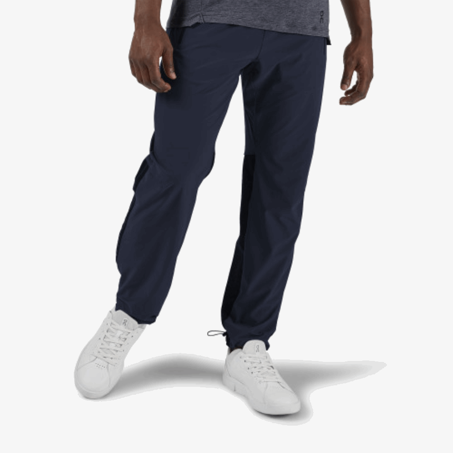 Navy-Black Track Pants On Running