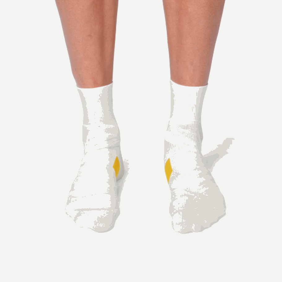 White-Ice Mid Sock On Running