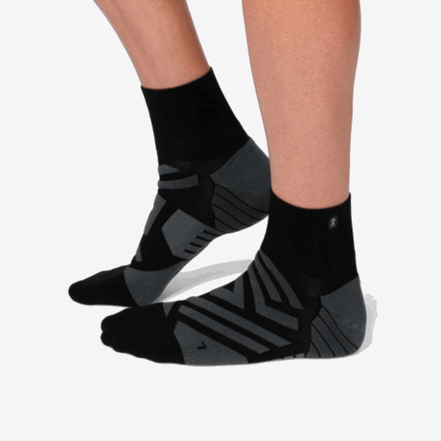 Black-Shadow On Running Mid Sock