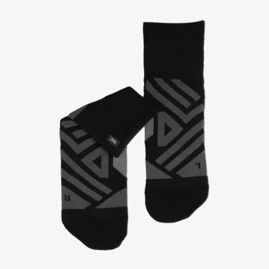 Black-Shadow On Running Mid Sock