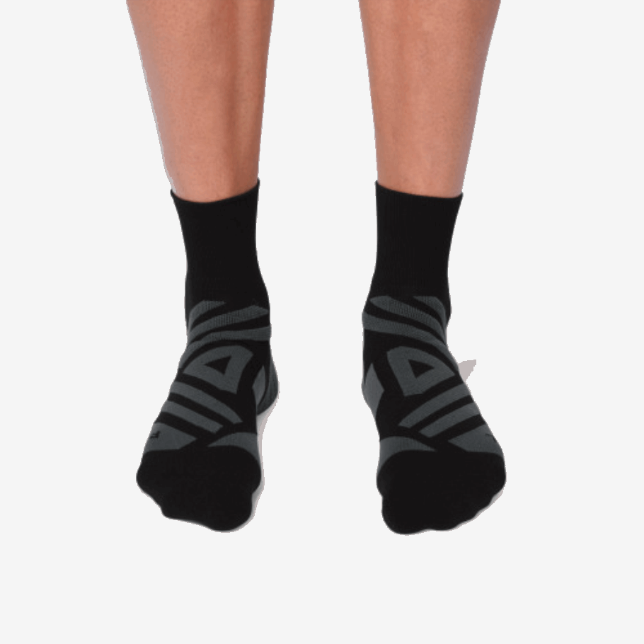 Black-Shadow On Running Mid Sock