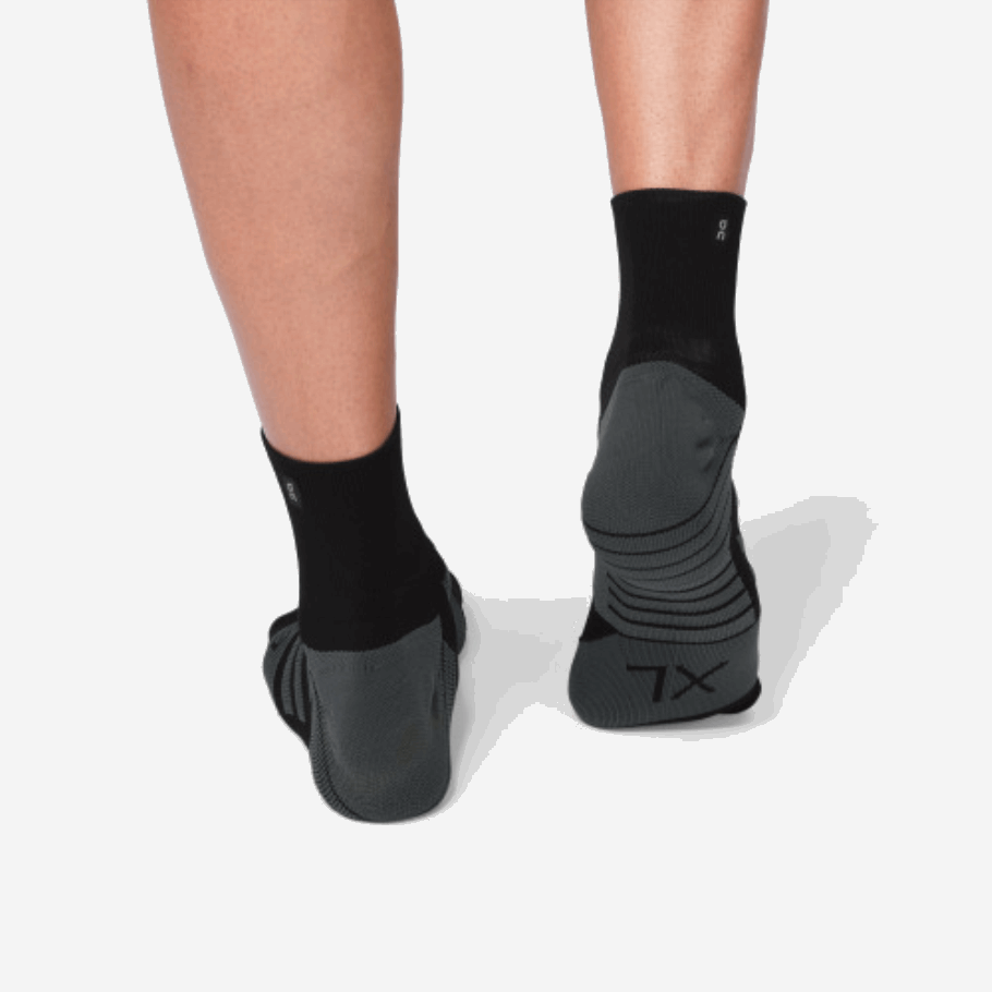 Black-Shadow On Running Mid Sock