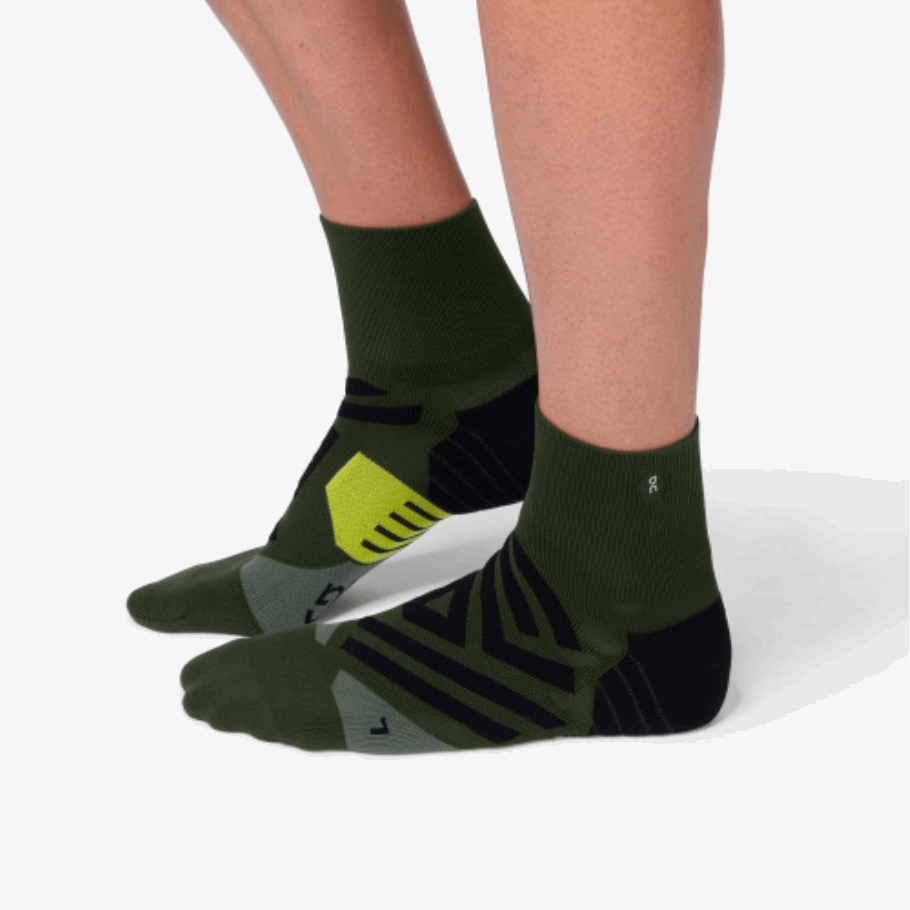 On Running Jungle-Lime Mid Sock