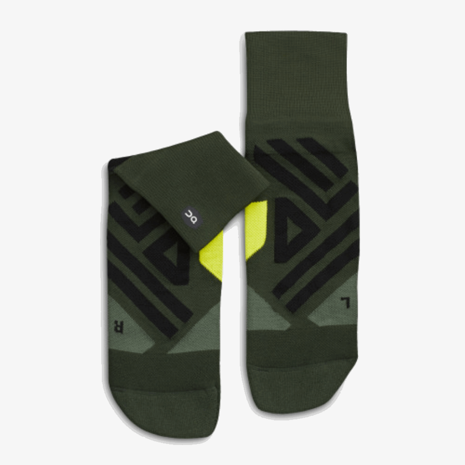 On Running Jungle-Lime Mid Sock